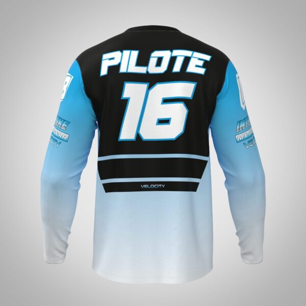 Maillot motocross bleue velocity