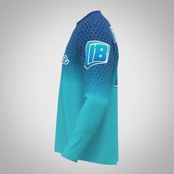 Maillot de motocross bleu hexa interbike