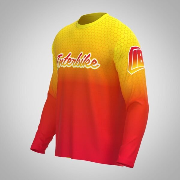 Maillot de motocross rouge hexa interbike