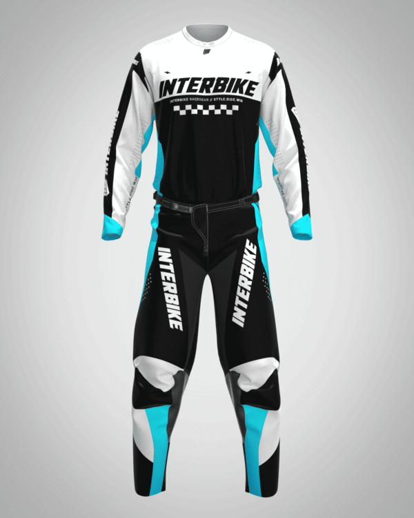 Tenue motocross personnalisée INTERBIKE – Racer Bleu