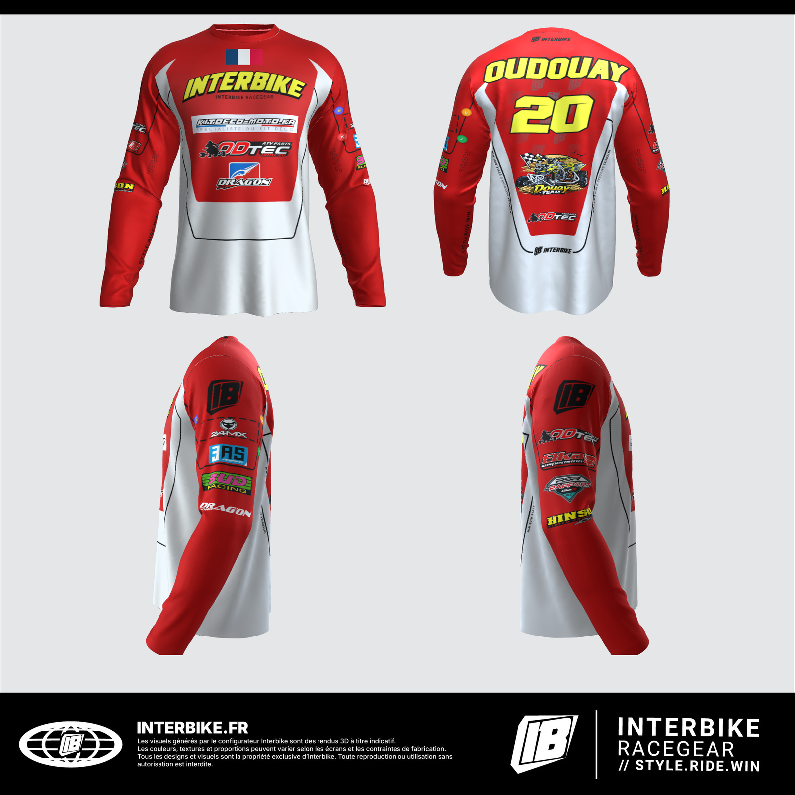 Tenue motocross Oudouay