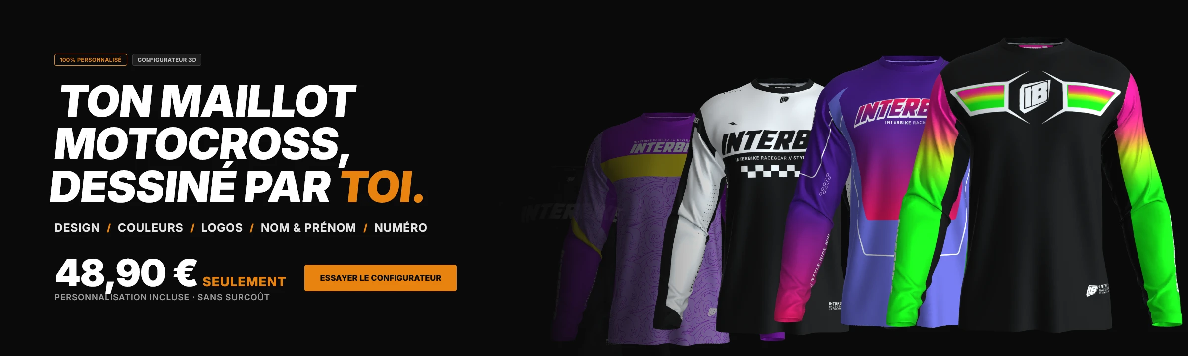 Maillot INTERBIKE personnalisé motocross